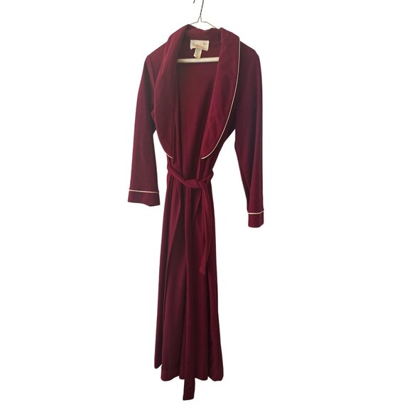 Millay Other - Vintage 70s Millay Burgundy Robe Small Made In USA Loungewear Hefner‎